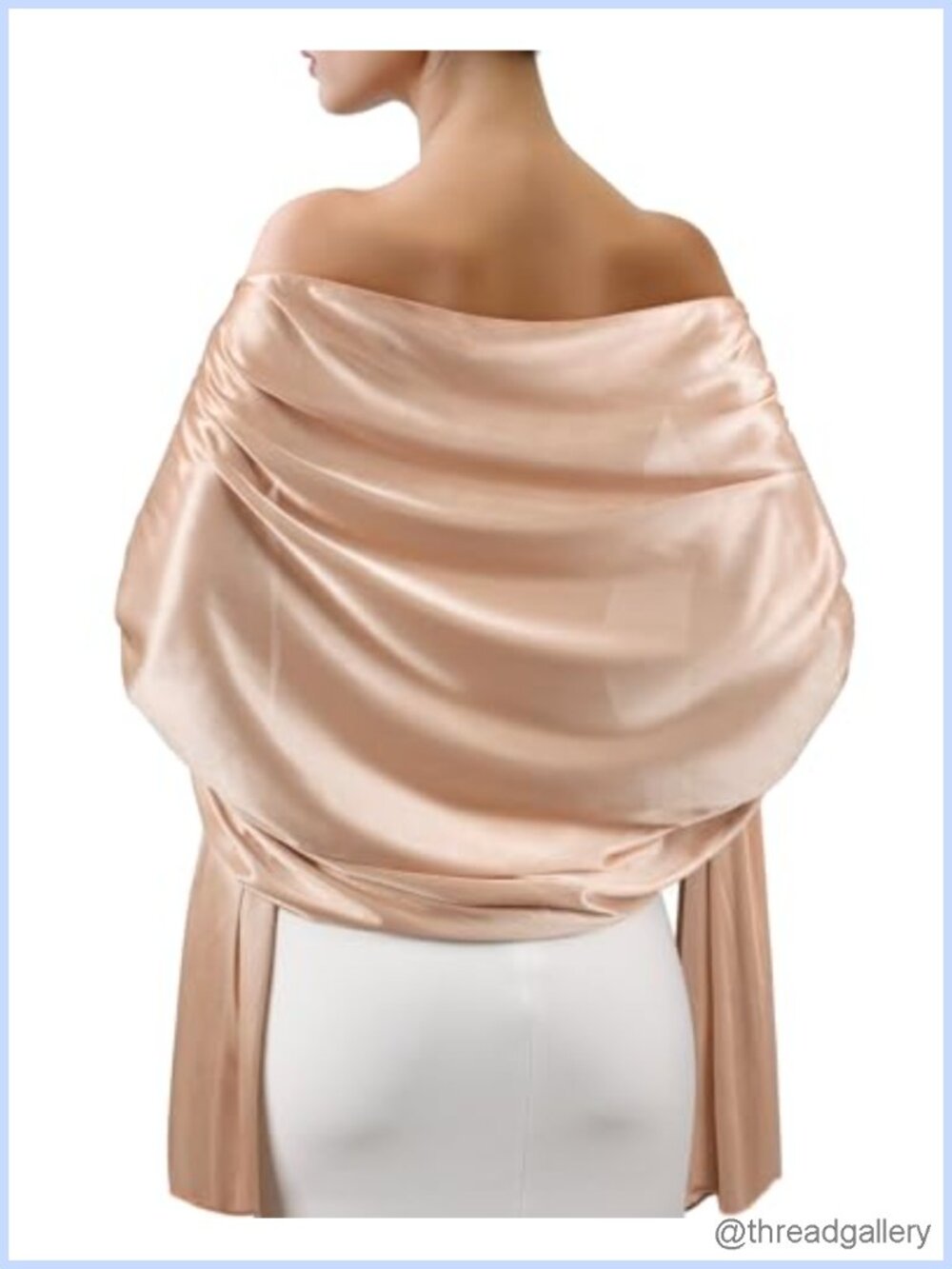Satin Shawl Wrap for Women Formal Evening Dress Cover Up